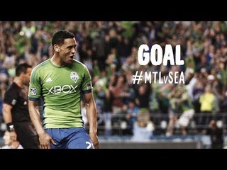 OWN GOAL: Lamar Neagle's header rattles the crossbar and bounces in off Perkins