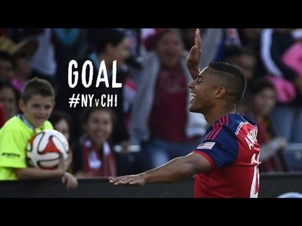 GOAL: Quincy Amarikwa ties the game at the start of the second half | NY Red Bulls vs Chicago Fire