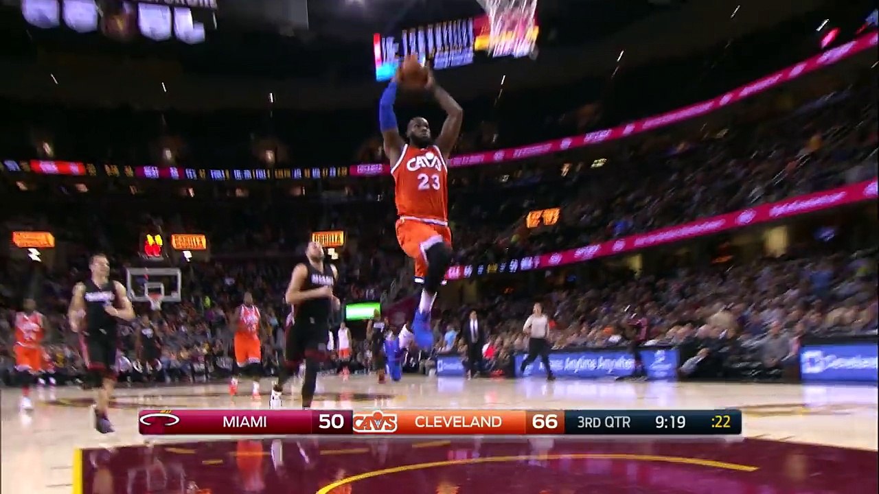 LeBron James Picks Off a Pass and Throws It Down Against the Heat _ 12.09.16-AQmAb5Bt8Qo