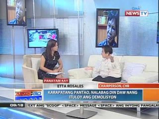 News to Go - Karapatang pantao, nalabag din daw nang itinuloy ang demolisyon 7/4/11