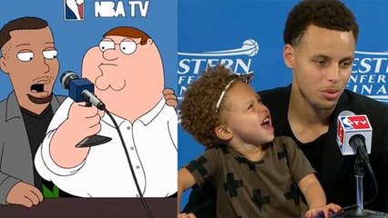 Steph Curry Stars on Family Guy, Recreates HILARIOUS Riley Curry Press Conference with Peter Griffin