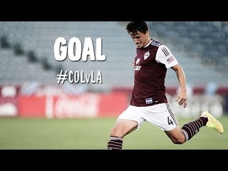 GOAL: Marc Burch fires a free kick rocket off the crossbar and in | Colorado Rapids v LA Galaxy