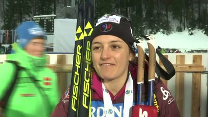 Télécharger la video: Biathlon - CM (F) - Ruhpolding : Aymonier «Mon premier 10 sur 10 en compétition»