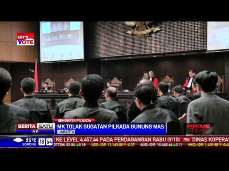 MK Tolak Gugatan Pilkada Gunung Mas