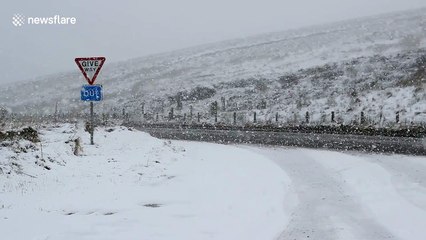 Snow causes treacherous driving conditions in Northern Ireland