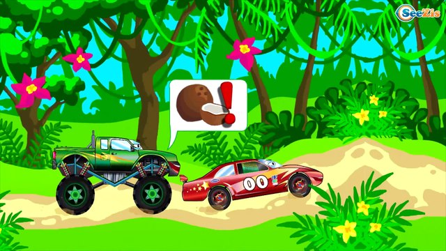 СБОРНИК: Мультики про МАШИНКИ Монстр Трак ГОНКИ В ГОРОДЕ - Развивающие видео для детей
