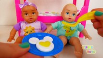 Baby Doll Bunk Beds Playing on the Slide Feeding Time and Bed Time-rMcfBoSg