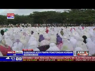 Gubernur Aceh Salat Id Bersama Puluhan Ribu Warga