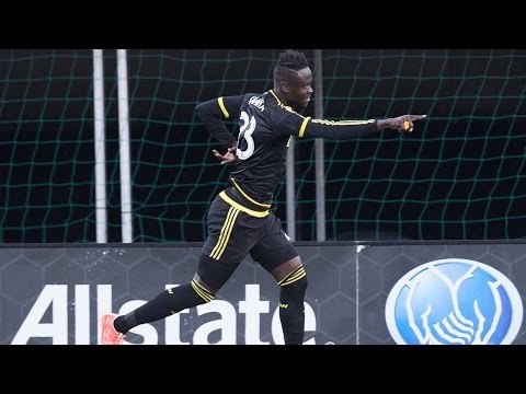 GOAL: Kei Kamara's powerful header puts Columbus in front