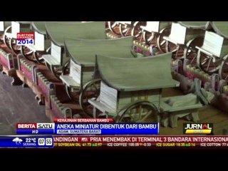 Perajin Sulap Bambu Jadi Berbagai Cinderamata