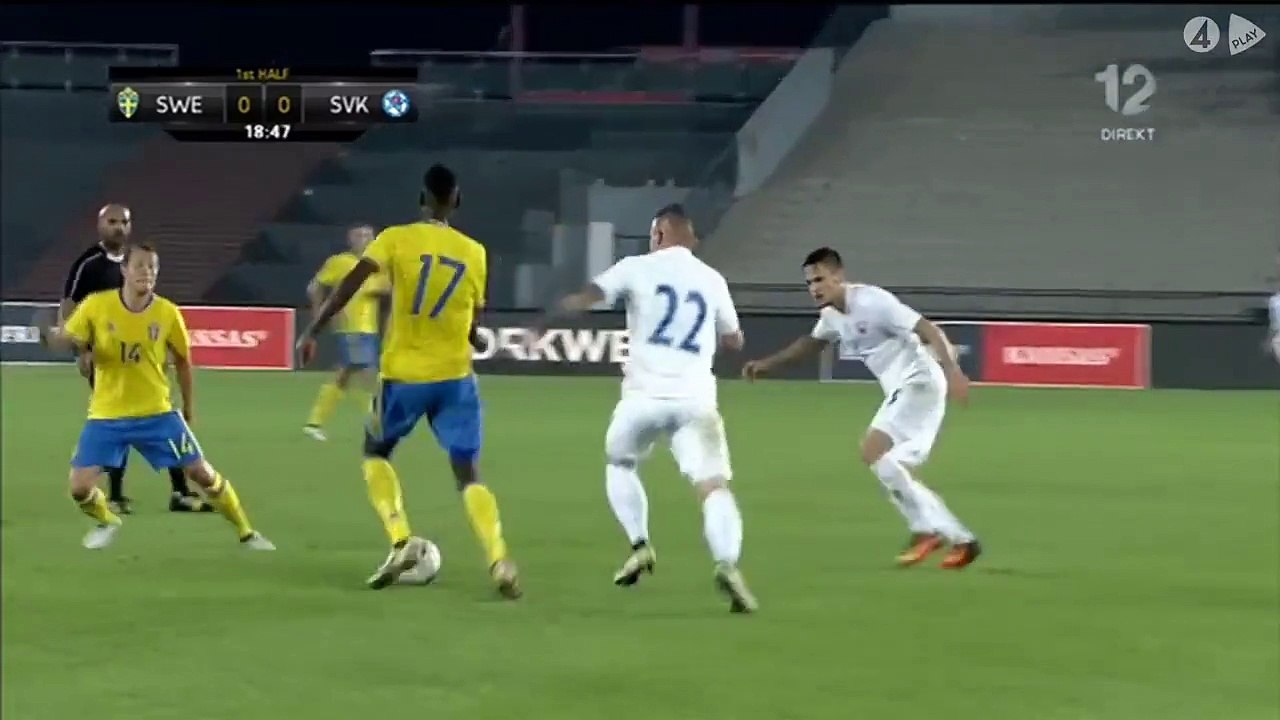 1-0 Alexander Isak Goal - Sweden 1 - 0 Slovakia 12.01.2017 HD