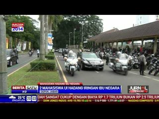 2 Mahasiswa UI Halangi Iringan Ibu Negara