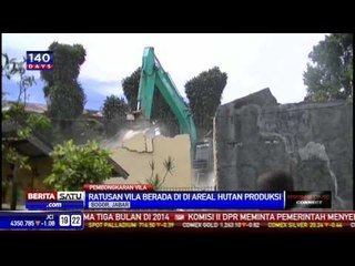 Ratusan Villa Liar di Puncak Dirobohkan