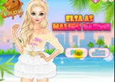 Permainan Elsa Sebagai Malibu Barbie - Play Elsa Games As Malibu Barbie