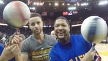 Steph Curry FINALLY Learns to Spin Ball on His Finger from Harlem Globetrotters, Hits Tunnel Shots