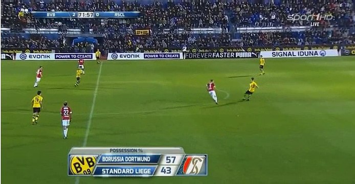 Raphael Guerreiro Goal HD - Borussia Dortmund 3-0 Standard Liege 12.01.2017