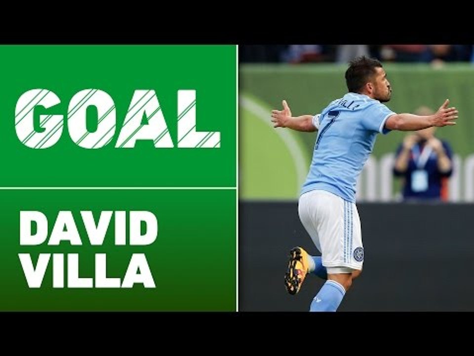 GOAL: David Villa Volleys in Pirlo Corner Kick