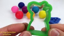 Learn Colors Play Doh Balls Ice Cream Animal Elephant Peppa Pig Molds Fun & Creative for Kids Rhymes