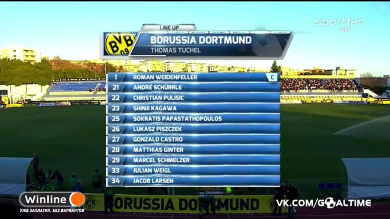 All Goals & highlights - Borussia Dortmund 3-0 Standard Liege - 12.01.2017