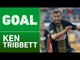 GOAL: Ken Tribbett buries a perfectly whipped in free kick