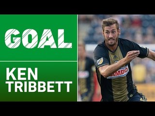 GOAL: Ken Tribbett buries a perfectly whipped in free kick
