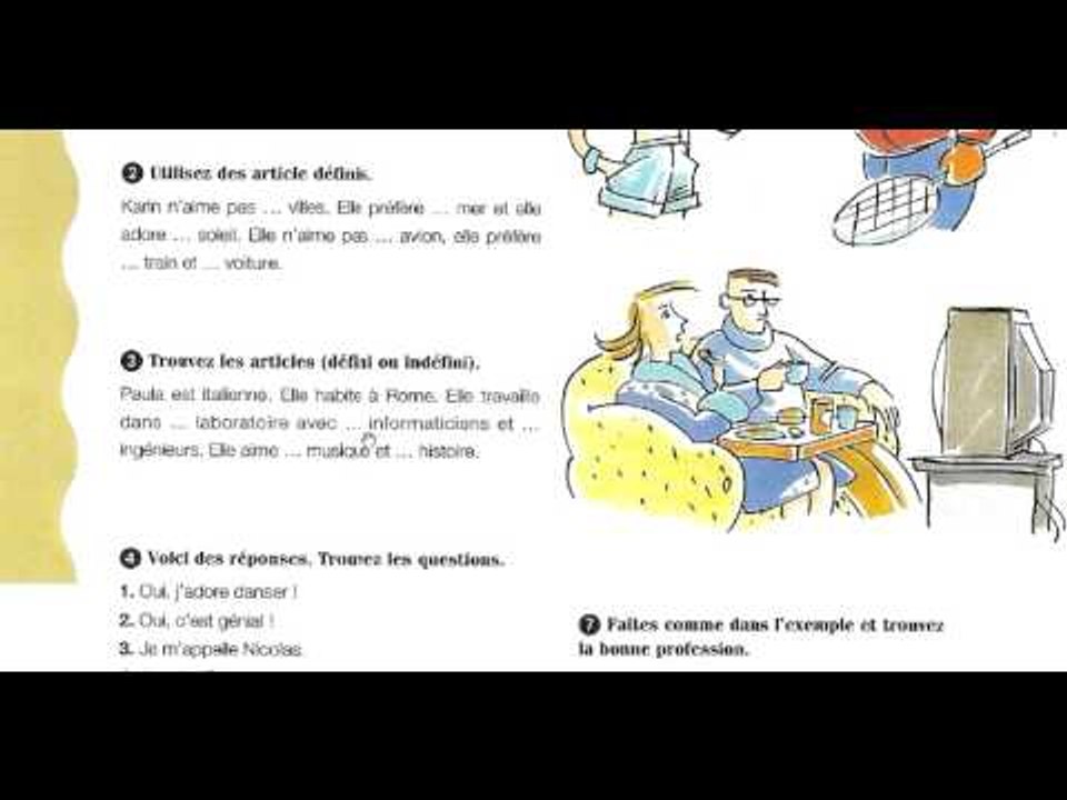 CAFE CREME - J AIME ET JE N'AIME PAS  - EXERCICE - LECON 15, PAGE 26