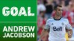 GOAL: Andrew Jacobson drills one for Whitecaps FC lead!