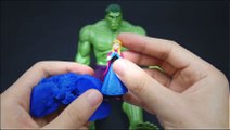 Play Doh ICE CREAM for HULK w/ Surprise eggs! Frozen McQueen Cars Disney Toys Playdough Colors