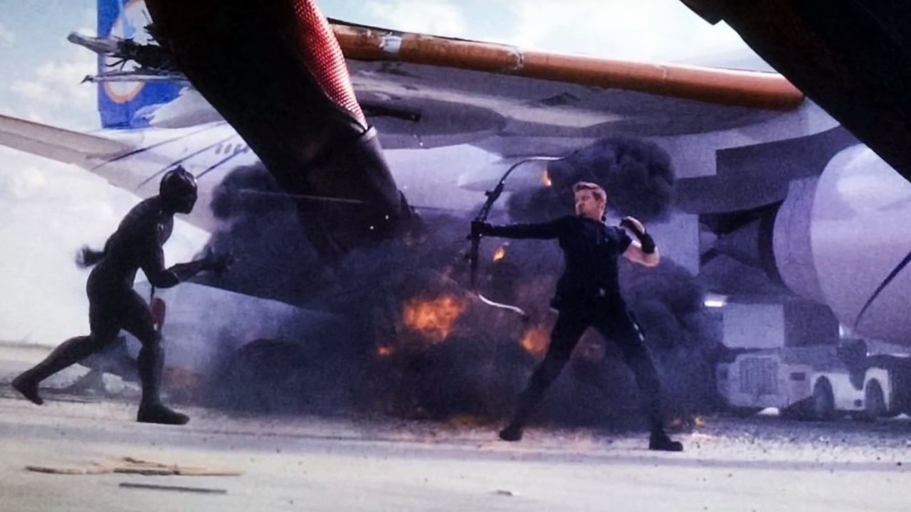 Captain America: Civil War - Black Panther vs Winter Soldier - Airport Fight Scene
