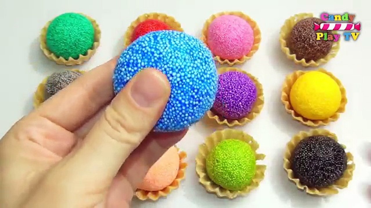 Squishy Glitter Foam Desserts Ice Cream Cake | Cupcakes Playset Squishy Glitter Foam | Learn Colours