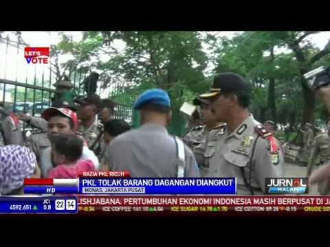 Penertiban PKL di Area Monas Ricuh