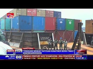 TNI AL Amankan Ratusan Kontainer Berisi Timah Ilegal