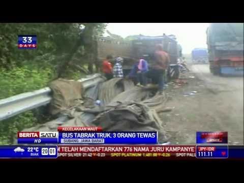 3 Tewas 15 Terluka Usai Bus Tabrak Truk