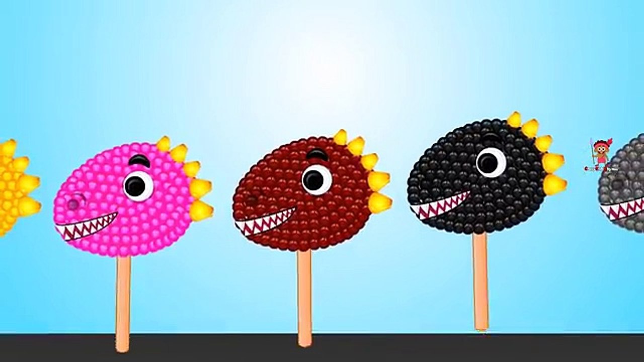 Lollipop Dinosaurs Candy Balls, Colors Nursery Rhymes, Baby Learning Videos, Colors for Kids