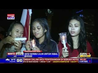 1000 Lilin untuk Iqbal Terangi Bundaran HI