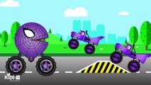 Learn Colors With Pacman For Kids – Batman Monster Trucks – Learn colors for Children Funny Video