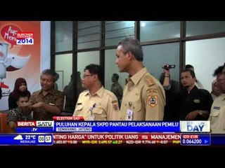Ganjar Pranowo Pantau Pelaksanaan Pemilu di Jateng