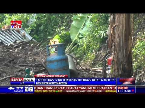 Tabung Elpiji 12 Kilogram Terbakar di Lokasi Kereta Anjlok