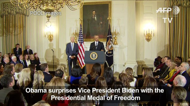 Obama surprises Biden with Presidential Medal of Freedom