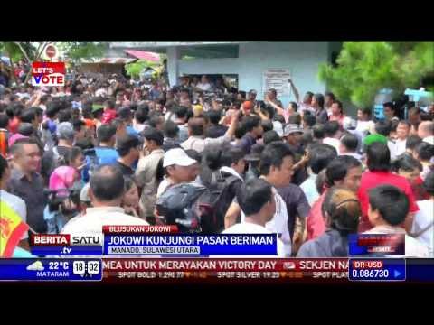 Jokowi Disambut Meriah Ratusan Pedagang Pasar Beriman