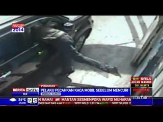 Aksi Pencuri Pemecah Kaca Mobil Terekam CCTV