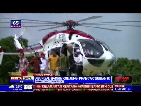Naik Helikopter, Ical Kunjungi Rumah Prabowo