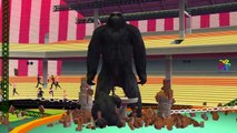 Dinosaur Gorilla Get Spiderman Hulk Face Finger Family | SuperHeroes Animals Finger Family Rhymes