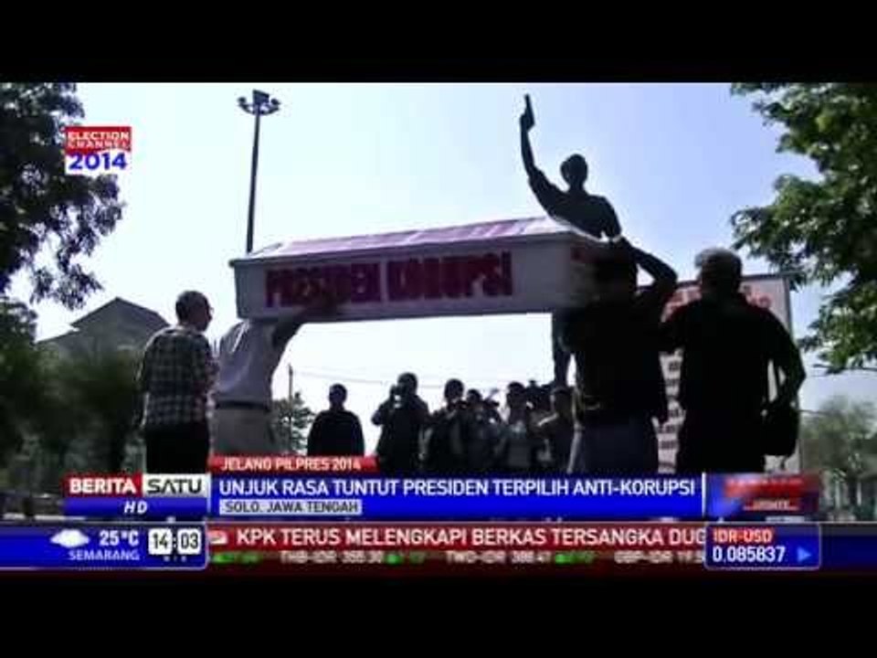 Warga Solo Tuntut Presiden Terpilih Mampu Berantas Korupsi