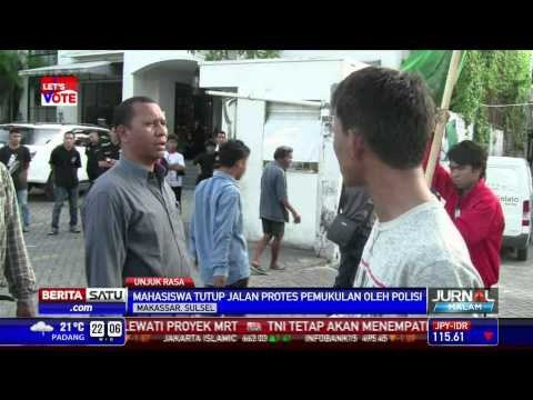 Dipukul Polisi, Mahasiswa HMI Makassar Protes