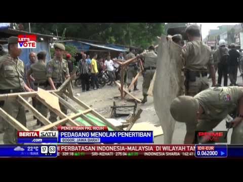 Pertahankan Lapak, Pedagang Gigit Petugas Satpol PP