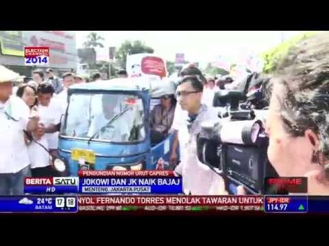 Jokowi-JK ke KPU Naik Bajaj BBG