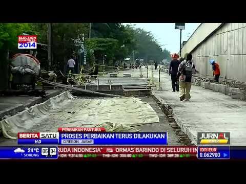 Jalur Pantura Cirebon Diperbaiki