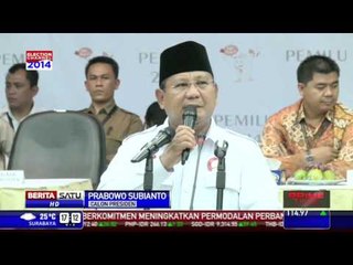 Pidato Prabowo Usai Dapat Nomor Urut 1