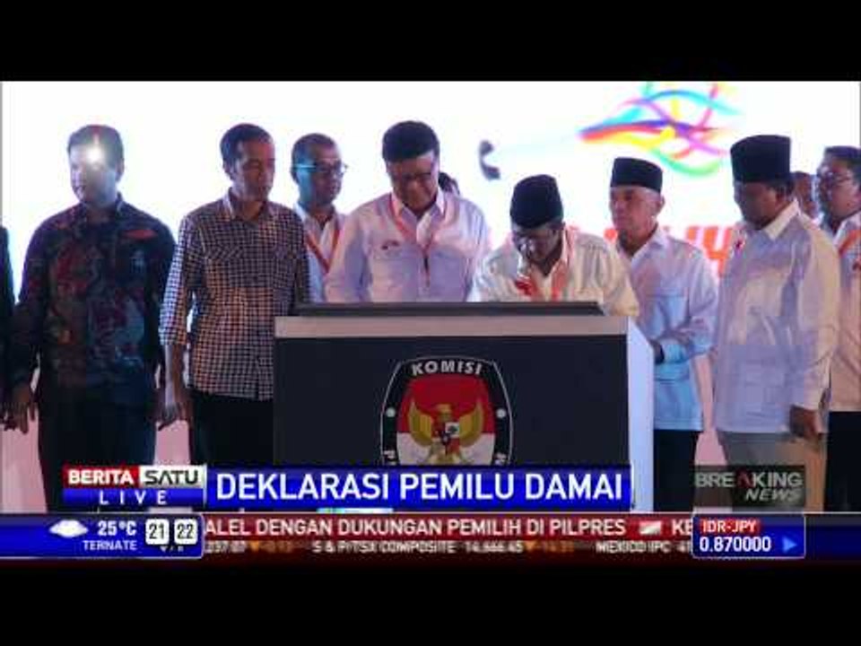 Prabowo-Hatta dan Jokowi-JK Teken Deklarasi Pemilu Damai